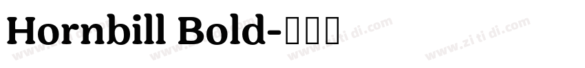 Hornbill Bold字体转换